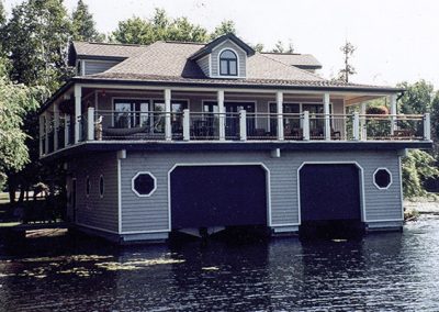cottage/boathouse on water
